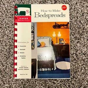 Singer Sewing Library How to Make Bedspreads Book 104 ©1960 Paperback Machine Co